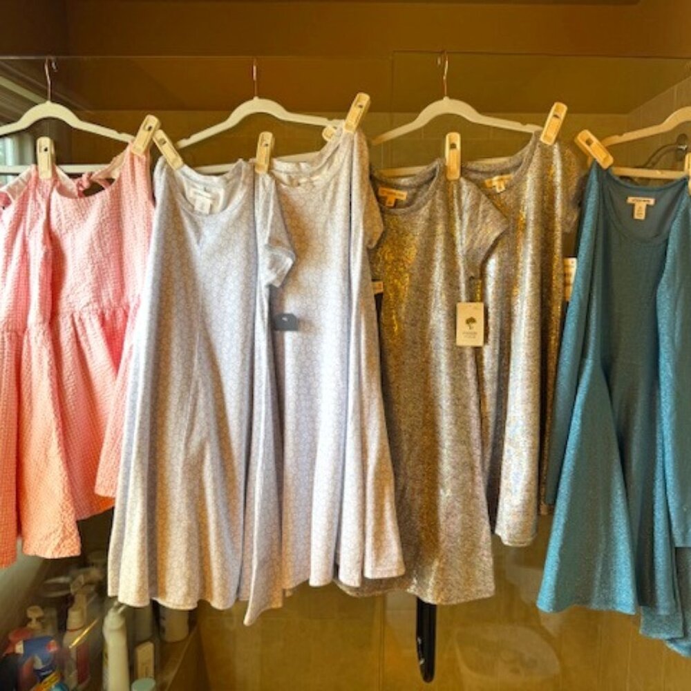 Lot of 4 Matching Sisters Girls' Dresses: Size 5-7 BFF/Cousins/Holidays/Events